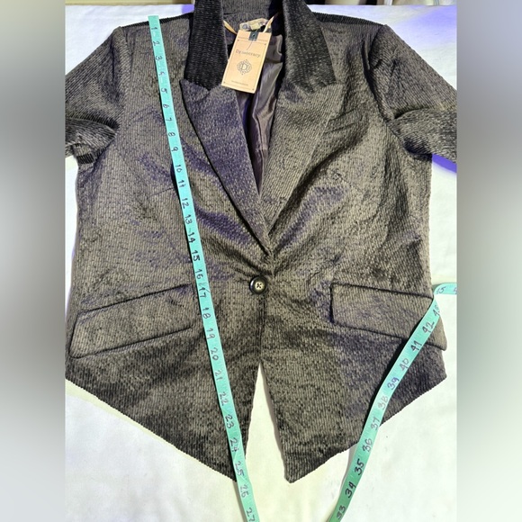 DEMOCRACY Brown corduroy crop blazer size S - Picture 13 of 13